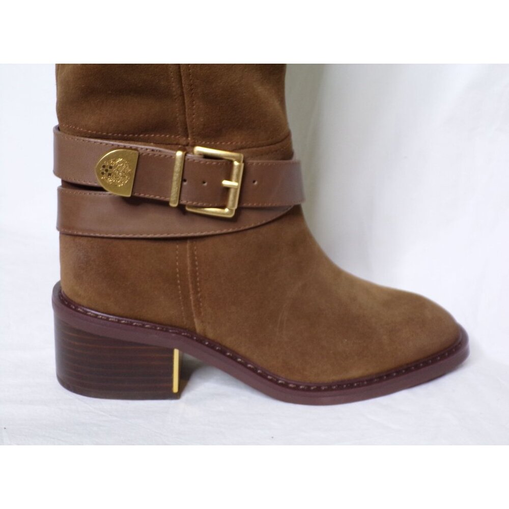 🆕 VINCE CAMUTO Gini Tall Knee High Riding Boot 7.5 Brown Suede - Picture 11 of 15